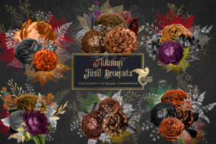 Autumn Floral Bouquets Clipart: A Versatile Addition to Your Creative Projects