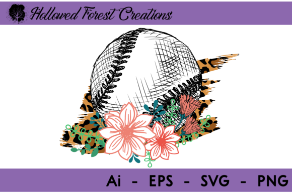 Baseball Floral with Cheetah: A Versatile Design