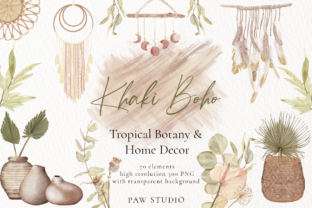 Boho Tropical Floral Graphics for Home Decor