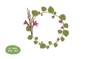 Botanical Mauve Floral Circle Border: A Stylish and Versatile Design Element