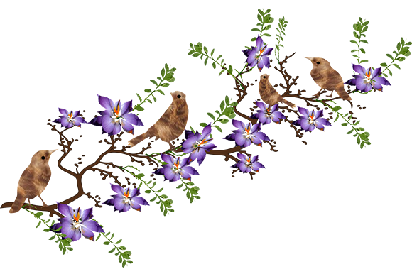 Brown Birds on a Floral Branch: A Design Essential
