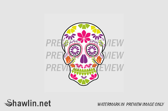 Calavera Sugar Skull Floral: A Versatile Design for Creative and Commercial Use
