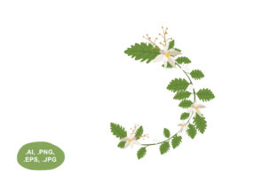 Elevate Your Designs with Botanical White Floral Border