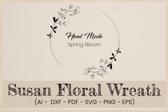 Embrace Nature's Elegance with Susan Floral Wreath Clipart