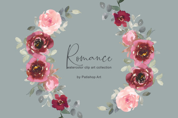 Enhance Your Creative Projects with the Watercolor Floral Frame and Wreath Set