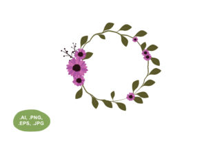 Enhance Your Designs with Botanical Purple Daisy Border