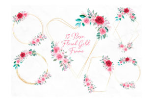 Enhance Your Designs with Rose Floral Gold Frames
