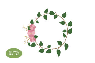 Enhancing Your Designs with Botanical Pink Hibiscus Floral Circle Border