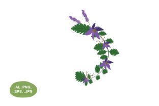 Exploring Botanical Purple Floral Semicircle Borders and Wreaths: A Comprehensive Guide