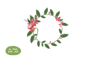 Exploring the Beauty and Versatility of Botanical Coral Purple Floral and Leaf Circle Border Wreaths