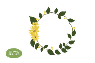 Exploring the Beauty and Versatility of Botanical Dark Green and Yellow Floral Circle Borders and Wreaths