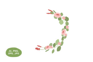 Exploring the Elegance of Botanical Light Pink Floral Open Circle Border