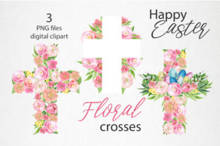 Floral Easter Cross Watercolor: A Versatile and Charming Addition to Your Creative Projects