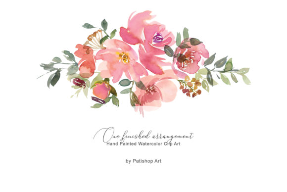 Watercolor Blush Floral Clip Art for Creative Projects