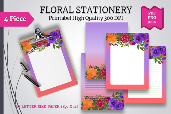Watercolor Floral Stationery Printable: A Versatile and Elegant Choice for Your Writing Needs